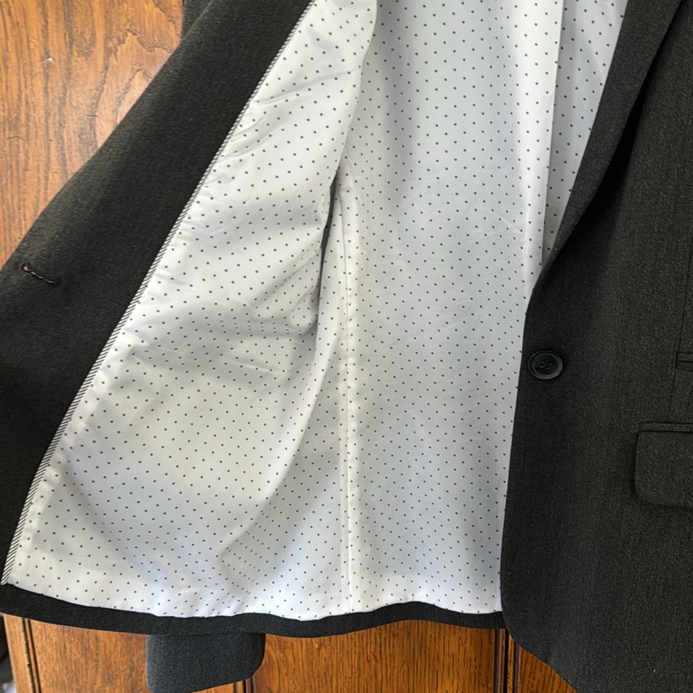Express One Button Charcoal Blazer Size 8 - image 4